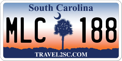 SC license plate MLC188