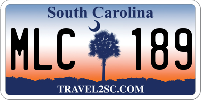 SC license plate MLC189