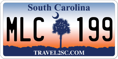 SC license plate MLC199