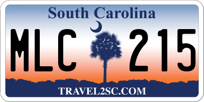 SC license plate MLC215