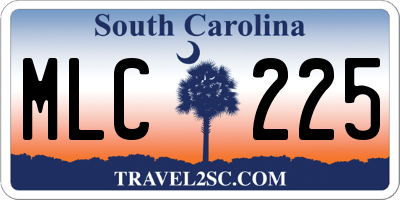 SC license plate MLC225