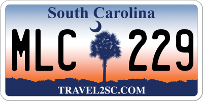 SC license plate MLC229