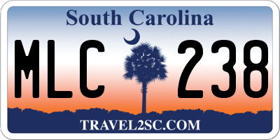 SC license plate MLC238