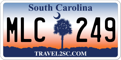SC license plate MLC249