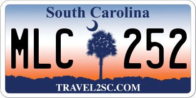 SC license plate MLC252