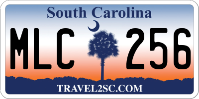 SC license plate MLC256
