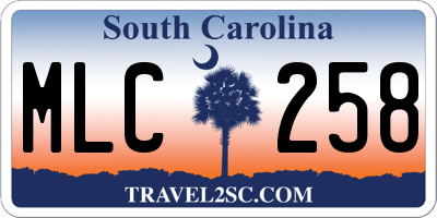 SC license plate MLC258