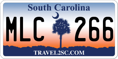 SC license plate MLC266