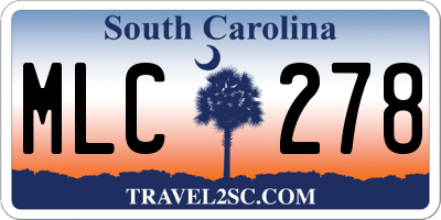 SC license plate MLC278