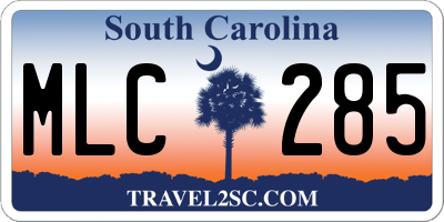 SC license plate MLC285