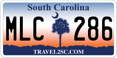 SC license plate MLC286