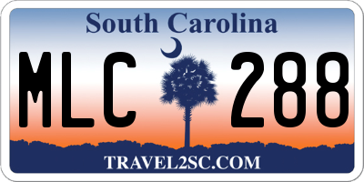 SC license plate MLC288