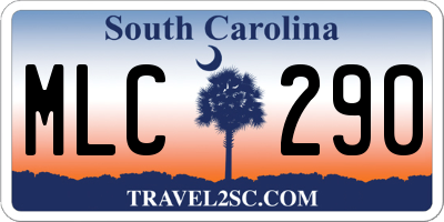 SC license plate MLC290