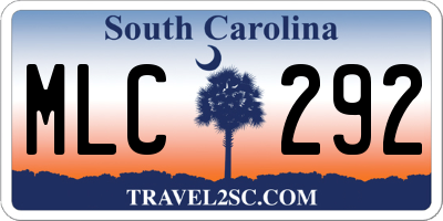 SC license plate MLC292
