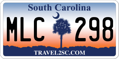 SC license plate MLC298