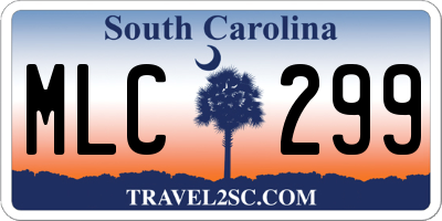 SC license plate MLC299