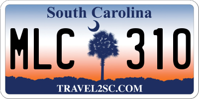 SC license plate MLC310