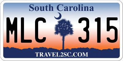 SC license plate MLC315