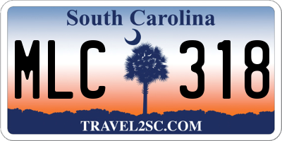 SC license plate MLC318