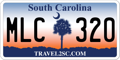 SC license plate MLC320