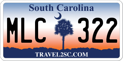 SC license plate MLC322