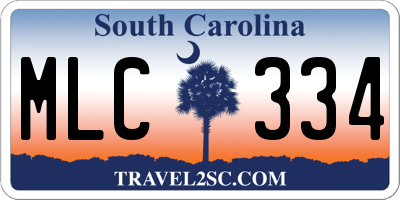 SC license plate MLC334