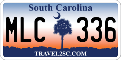 SC license plate MLC336