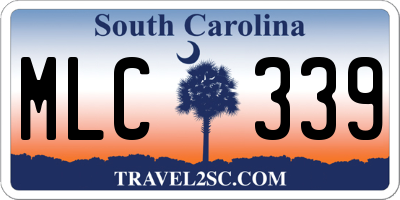 SC license plate MLC339