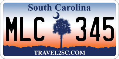 SC license plate MLC345