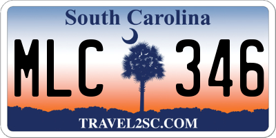 SC license plate MLC346