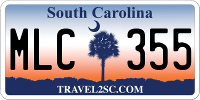 SC license plate MLC355