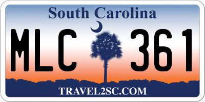 SC license plate MLC361