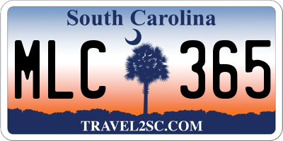 SC license plate MLC365