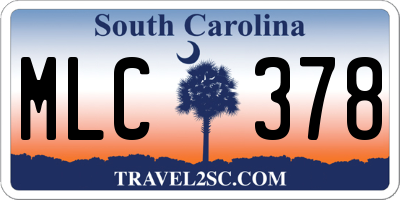 SC license plate MLC378