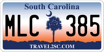 SC license plate MLC385
