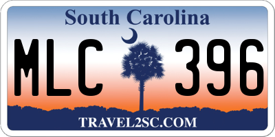 SC license plate MLC396