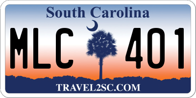 SC license plate MLC401