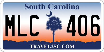 SC license plate MLC406