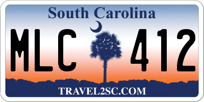 SC license plate MLC412