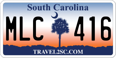 SC license plate MLC416