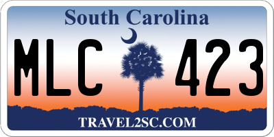 SC license plate MLC423