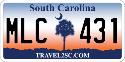 SC license plate MLC431