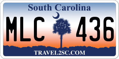 SC license plate MLC436