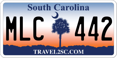 SC license plate MLC442