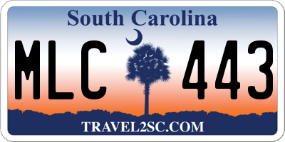 SC license plate MLC443