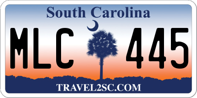 SC license plate MLC445