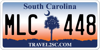 SC license plate MLC448