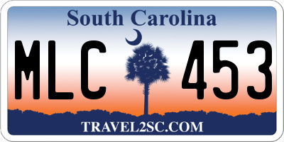 SC license plate MLC453