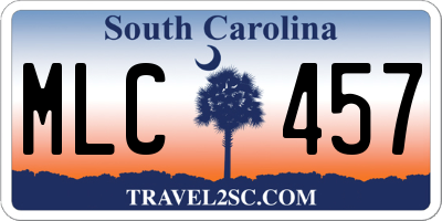 SC license plate MLC457