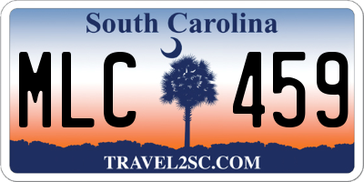 SC license plate MLC459